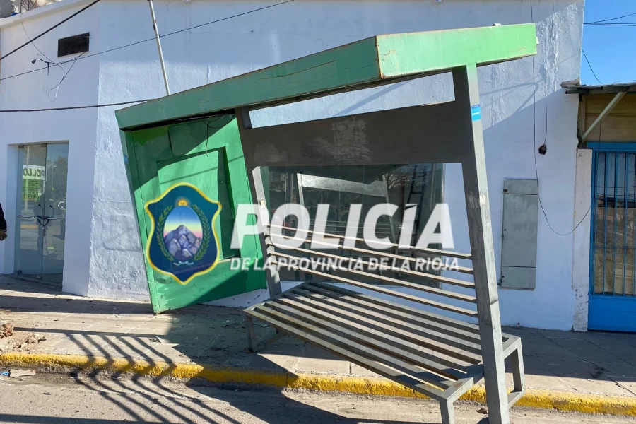 Lee más sobre el artículo Chocó un poste de la luz, arrancó una parada de colectivo y se dio a la fuga